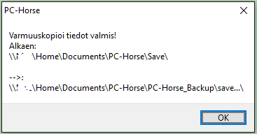 358 backup confirmation