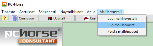 358 modelhorses menu