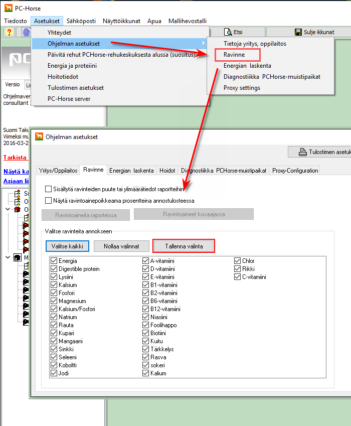 358 nutrients setting